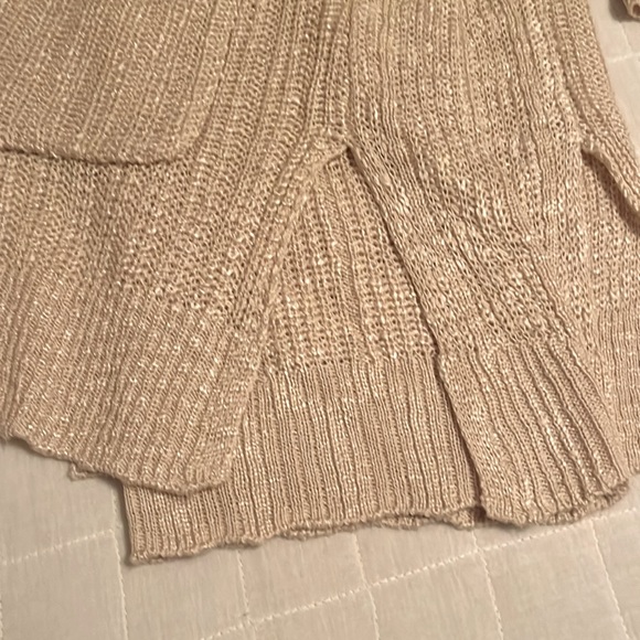NWT PINQUE Andrina Two Pocket Textured Beige Cardigan Size XS - Picture 5 of 12